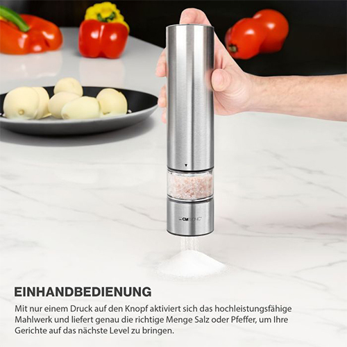 ESW-359_01 Clatronic elektrische Salz oder Pfeffermühle Doppelpack